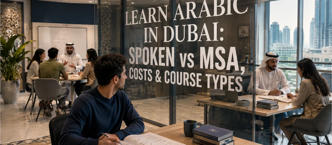 Learn Arabic in Dubai: Spoken vs MSA, Costs & Course Types